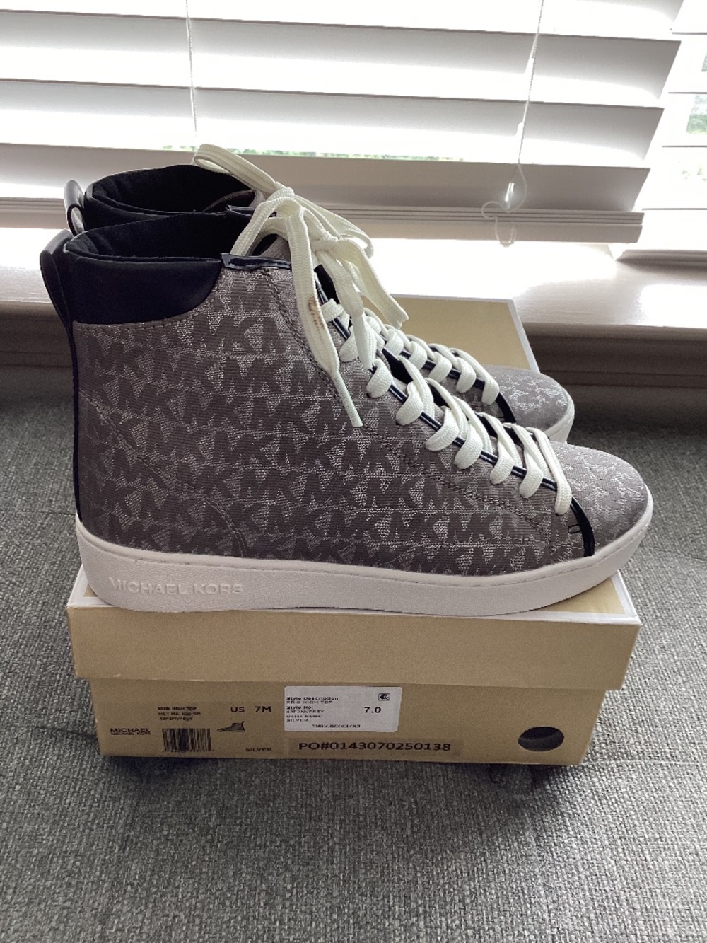MICHAEL MICHAEL KORS Women's Edie Lace-Up High-Top Sneakers, size 7